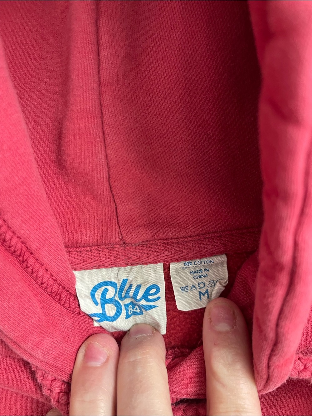 Blue 84 Coral Pink Hooded Pullover
